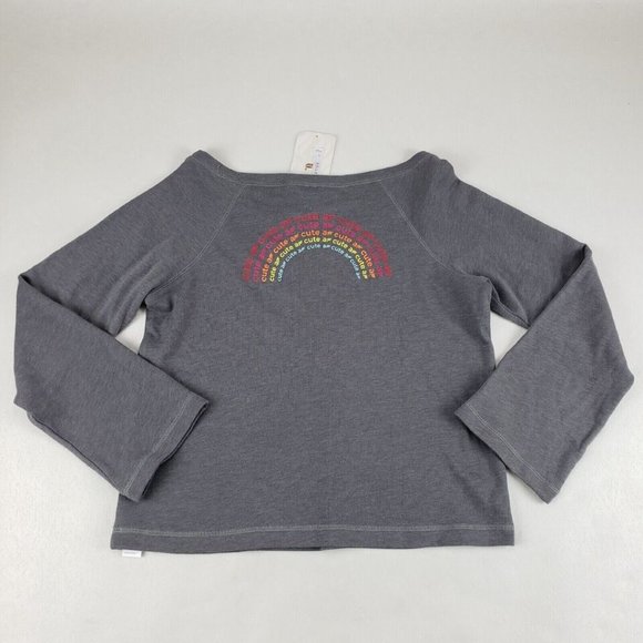 NWT Fabletics Isabel Cute AF Pullover Gray Wide Sleeve Terry Sweatshirt XS - Picture 8 of 8
